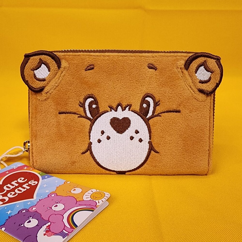 Loungefly Care Bears Tenderheart Bear Plush Cosplay Zip Around Wallet NEW